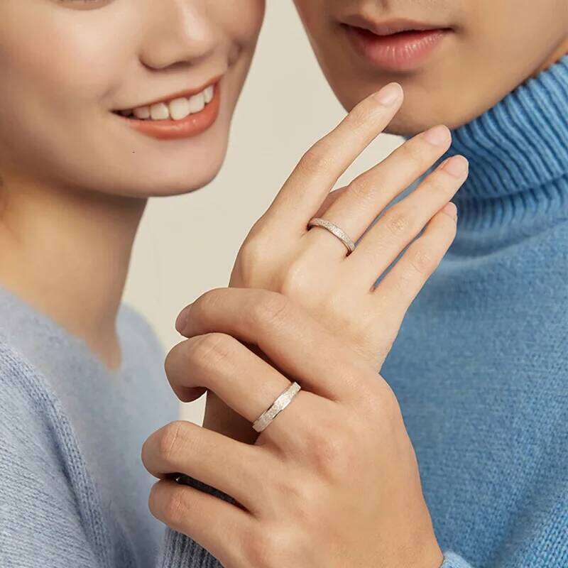 High quality Fashion Simple Scrub Stainless Steel lovers 's Rings 4 mm 6mm Widthsilver Color wedding ring jewelry W260206