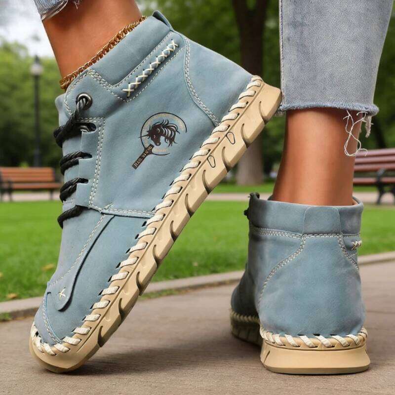 New Wear-resistant Loafers Women Soft Comfortable Spring Casual Leather Walking Shoes Non-Slip Outdoor Flat Sneakers