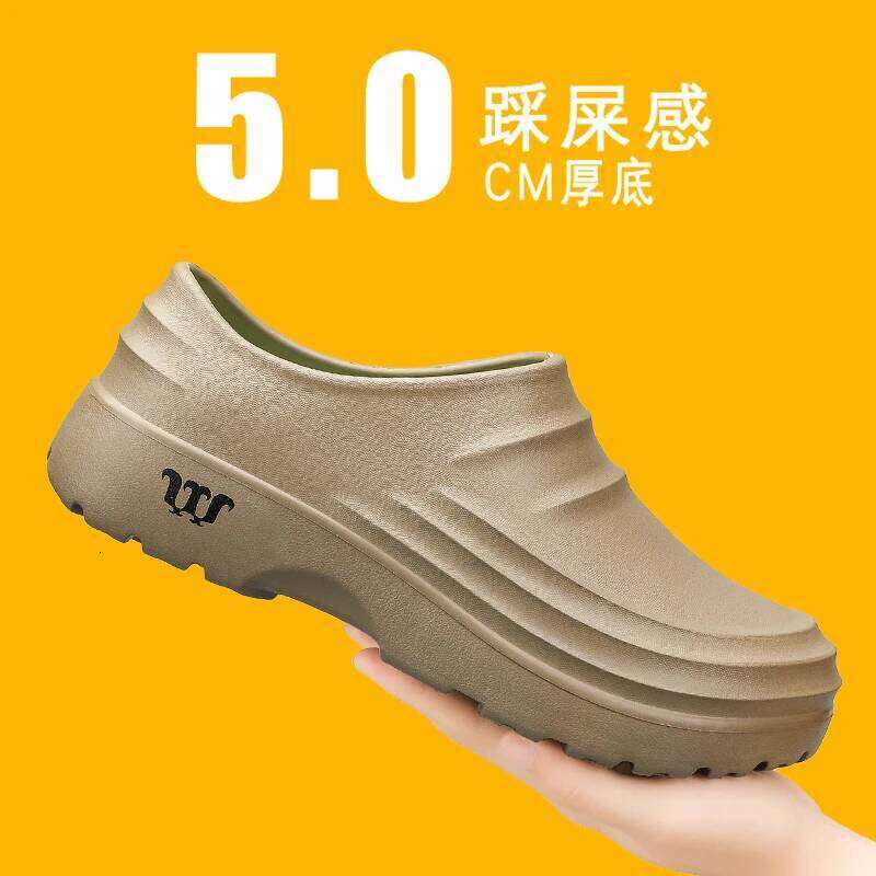 New Men's and Women's EVA Chef Anti Slip Waterproof Oil Resistant Comfortable Work Slippers Outdoor Fishing Leisure Shoes