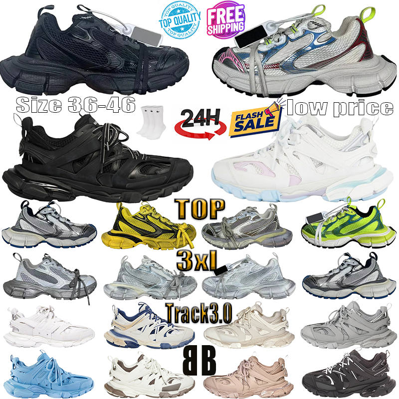 Free Shipping Top runners tracks 3.0 Pairs designer 3XL casual shoes sneakers For Women mens shoe Black Taupe Rose Orange Transmit sense Metallic Indigo size36-46