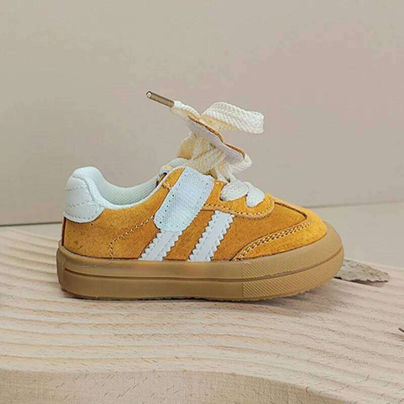 New Spring Autumn Baby Shoes Leather Toddler Kids Outdoor Boys Tennis Soft Sole Fashion little Girls Sneakers EU16-25 26Y0206