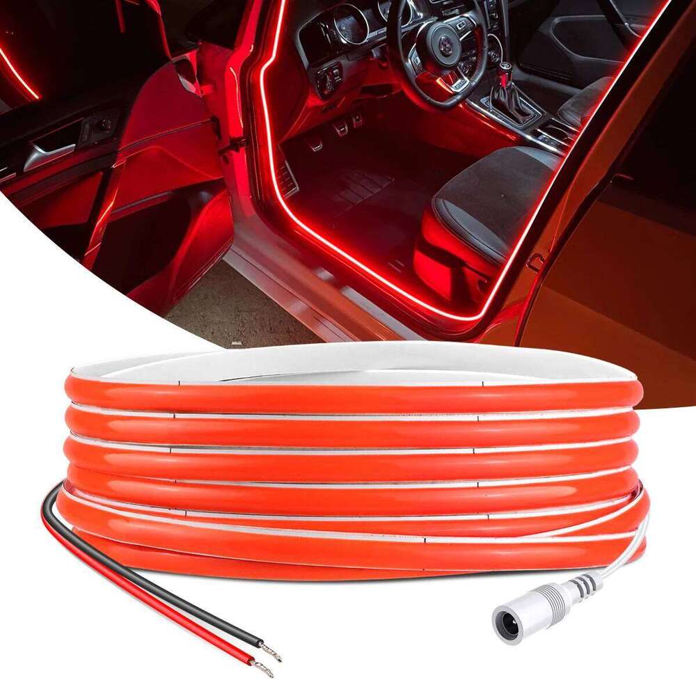 5mm DC12V Car Interior Ambient Lights Atmosphere Decorative Lamps Lighting COB LED Strip 1M 2M 3M 5M Z260206