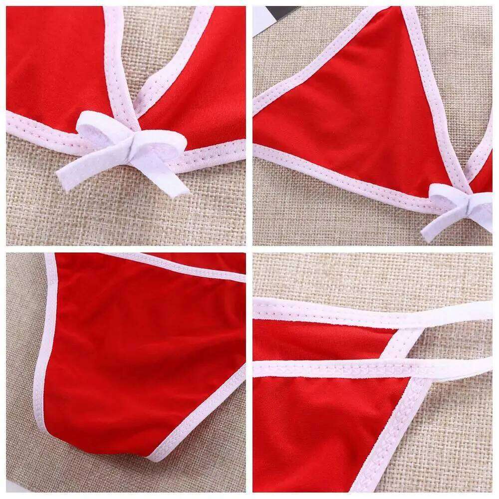 Sexy Women Female Cosplay Halter Neck Strap Solid Color Swimsuit Bathing Suit Swimwear Bikini Sets Z260206