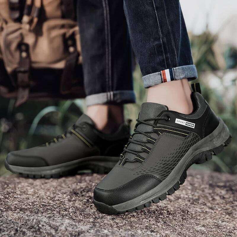 New High Men Hiking Shoes Outdoor Waterproof Mountain Climbing Sneaker Mens Top Quality Fashion Casual Non-slip Sneakers