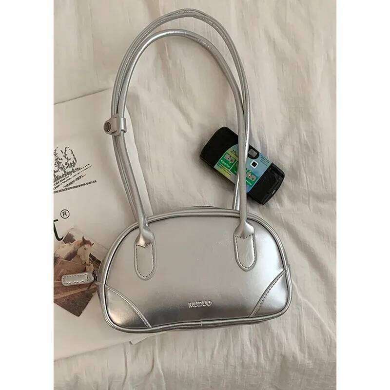 Red Bowling Women's Handbag Underarm Bag Single Shoulder Fashionable New 2025 Trendy Korean Sle Large Size PU Leather Y260205