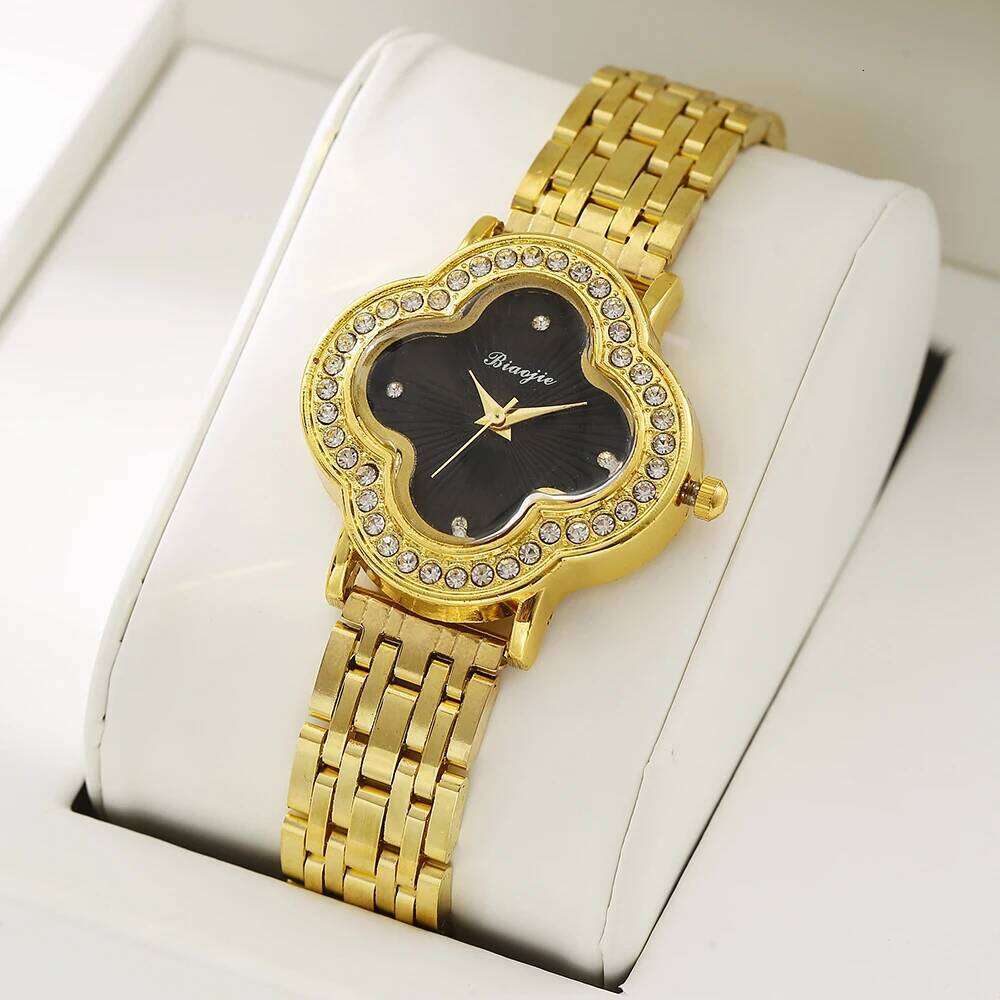 Popular Fashion Clover Diamond Accessories Set Women's Beimu Dial Quartz Watch Z260206