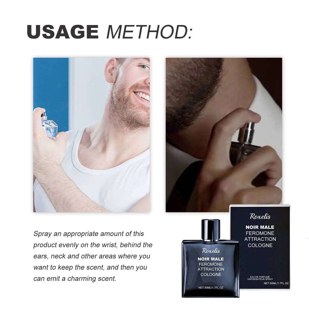 Roxelis Men's Perfume 50ml - Long-Lasting Fragrance, Reing Mild Scent, Non-Pungent, Boost Charm for Dating & Daily Wear H260206