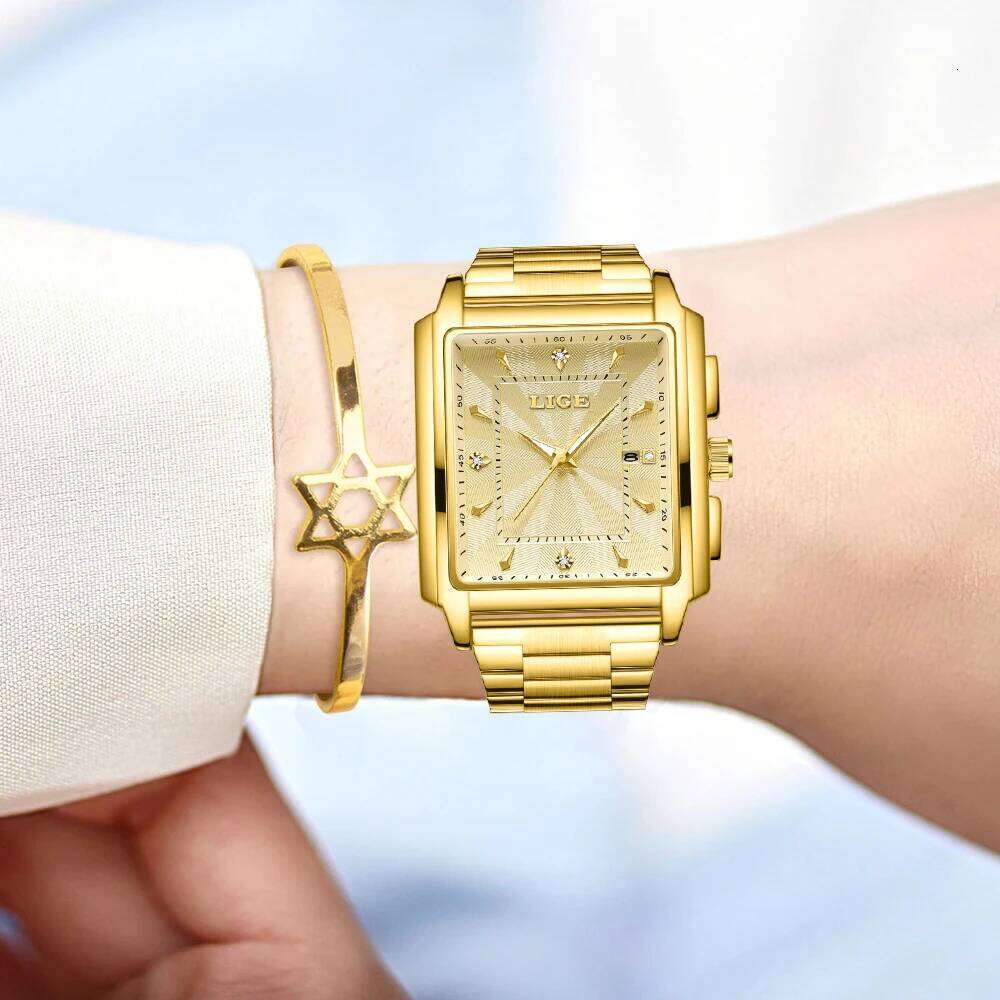 LIGE Fashion Waterproof For Top Brand Luxury Women Watch Casual Sport Date Women's Quartz Wristwatches Montre Femme Z260206