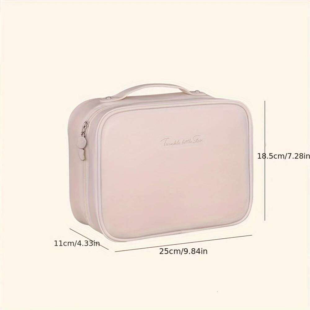 Three in one Makeup For Women PU Leather Portable Organizer Bag Travel Cosmetic Brush Toiletries Storage Bags Y260206
