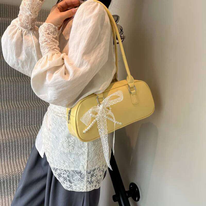 Silver Ballet Sle Large Capaci Women's Handbag Pillow oulder Versatile Underarm Trendy French Bread Bag Y260205