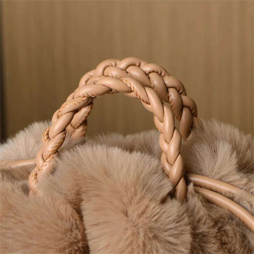 Women's Crossbody Pumpkin Plush Bag Cute Tote Autumn Winter Fashion Solid Color Handbag Travel Shoulder Bags XJ260129