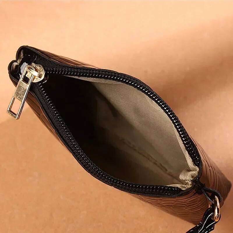 Women Short Wallet Zipper Fashion Pocket Mini Trendy Crocodile Texture Coin Purse Card Holder Girls Y260206