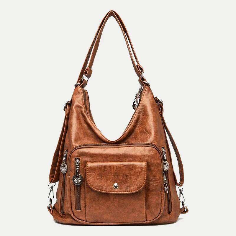 Vintage Women Shoulder Fashion PU Leather Messenger Designer Purse Large Capacity Handbag Travel Bag sac main Y260205