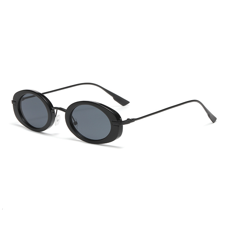 New Fashion Oval Frame Sunglasses European And American Retro High-End UV Protection Glasses