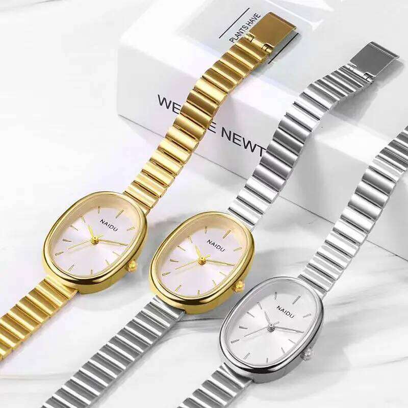Elegant Oval Women Quartz Watch Luxury Brand Stainless Steel Band Dress Wristwatch Fashion Casual Classical Ladies Watches Z260206