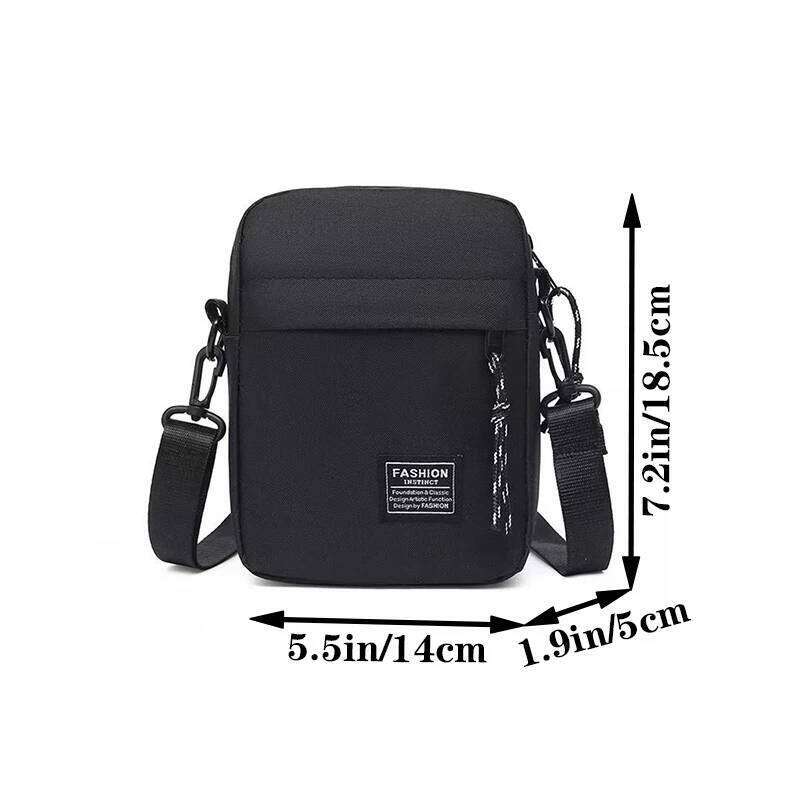Men's bag, available in single shoulder or cross-body design, suitable for daily use during school. Made of nylon material. XJ260129