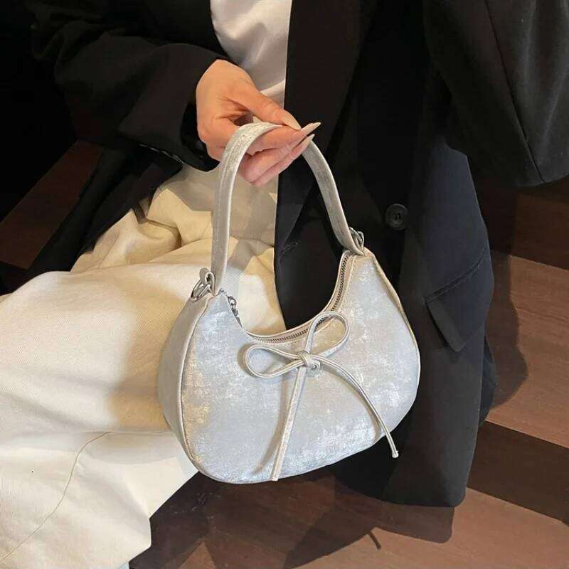 Sweet Fresh Small Bow Handbag Women Trendy Underarm Shoulder Bag, Suitable for Daily Use, Outings, Dates, Parties, Gifts. Y260205