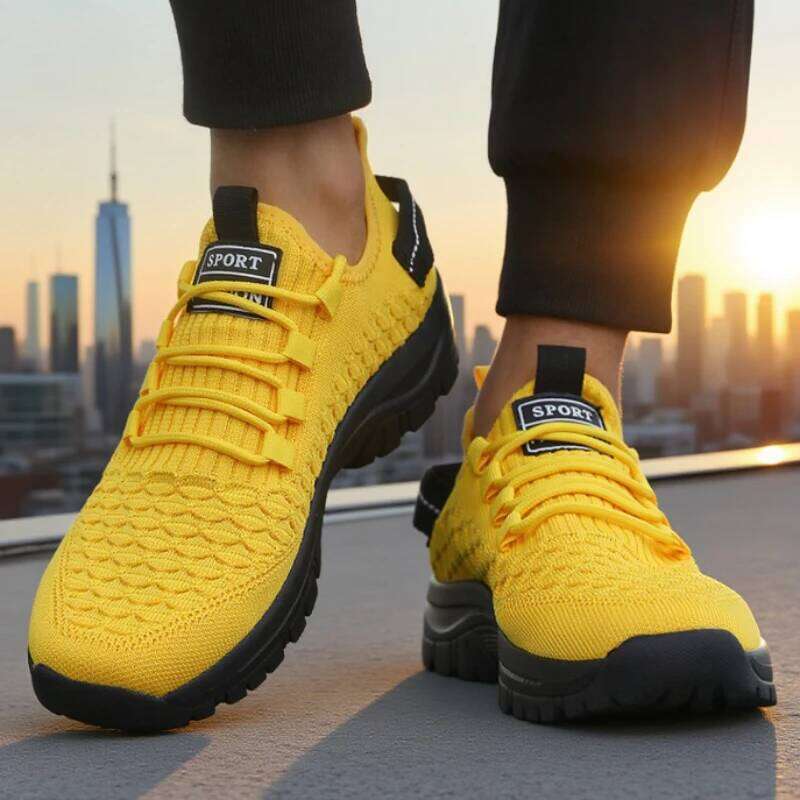 Trending 2025 Men's Mesh Running Lightweight Breathable Sports Fashion Casual Walking Shoes Hot Buy Sneakers Men
