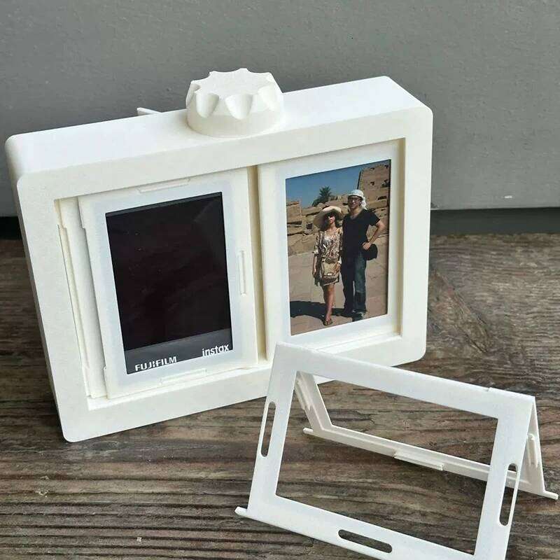 Rotatable Photo Kpop Photocard Holder Idol Picture Frame Display Stand Desk Accessorie Room Desktop Decor Marco De Fotos S260205