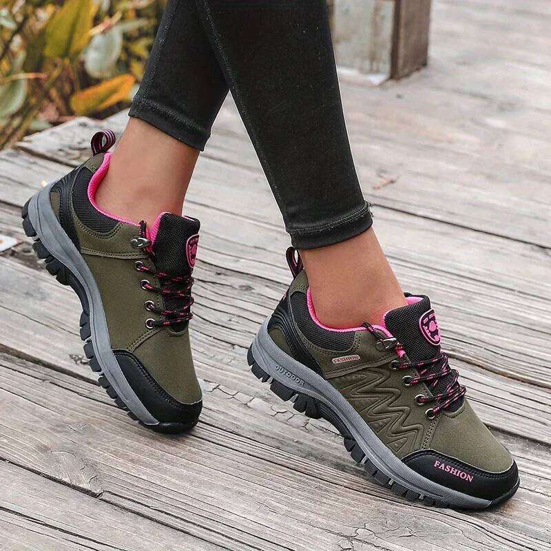 Women's New Retro Breathable Comfortable Non Slip Striped Dad Outdoor Fashion Gym Training Lace Casual Sports Shoes