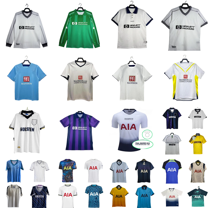 spursES Klinsmann Tottenhamss Retro soccer jerseys 1991 92 93 1994 95 1998 1999 BALE GASCOIGNE ANDERTON SHERINGHAM Ginola Ferdinand Classic vintage Football shirt