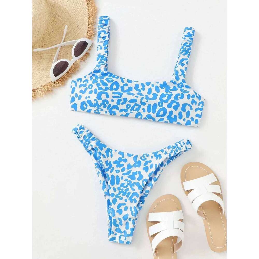 sexy micro bikini 2024 women orange leopard print push up padded thong swimsuit female cut out bathing suit swimwear biquini XJ260206