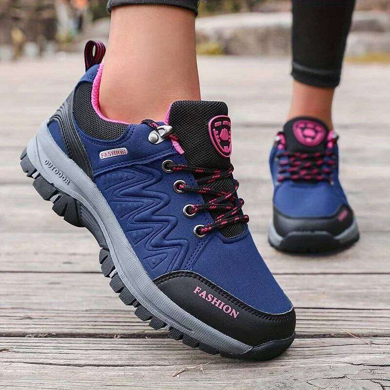 Women's New Retro Breathable Comfortable Non Slip Striped Dad Outdoor Fashion Gym Training Lace Casual Sports Shoes