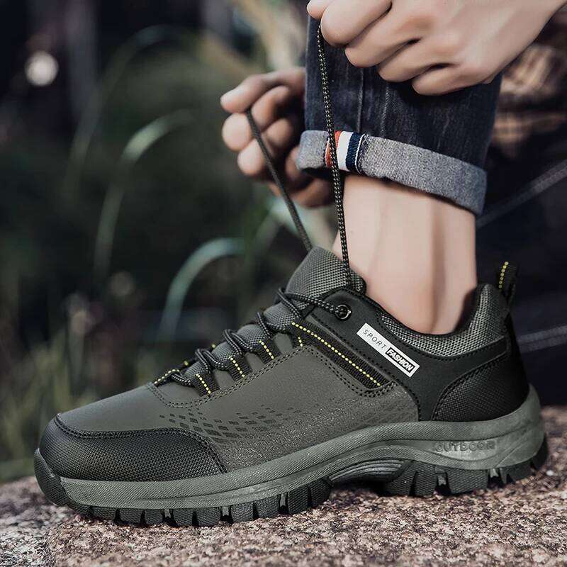 New High Men Hiking Shoes Outdoor Waterproof Mountain Climbing Sneaker Mens Top Quality Fashion Casual Non-slip Sneakers