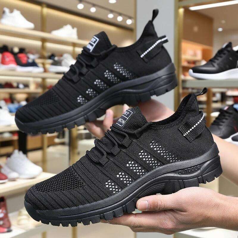 Quick Drying Men's Running Summer Breathable Comfortable Sneakers High-quality Mesh Anti Slip Tennis Training Shoes