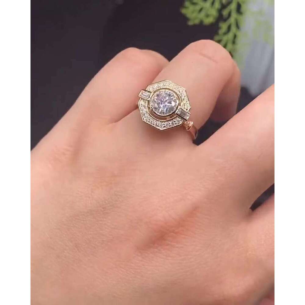 High Quality 10K Gold Moissanite Diamond Ring For Wedding Or Anniversary & Gift Use Available At Export Price