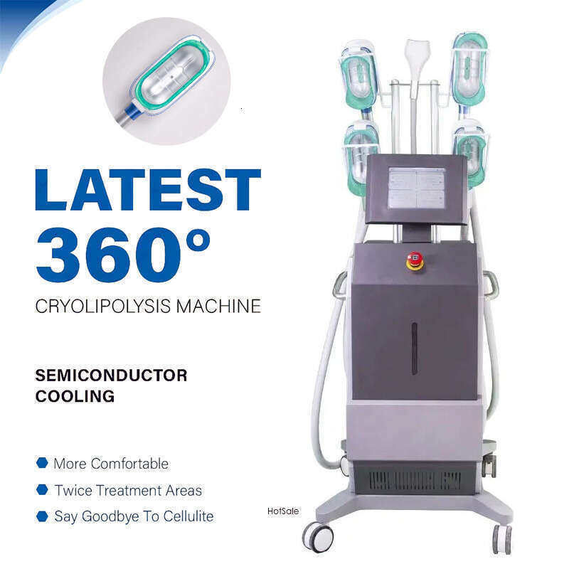 Professional 5 In 1 Cryolipolysis Body Slimming 360 Cryotherapy Fat Dissolving Anti-Cellulite Skin Tightening Double Chin Treatment Cryo Machine