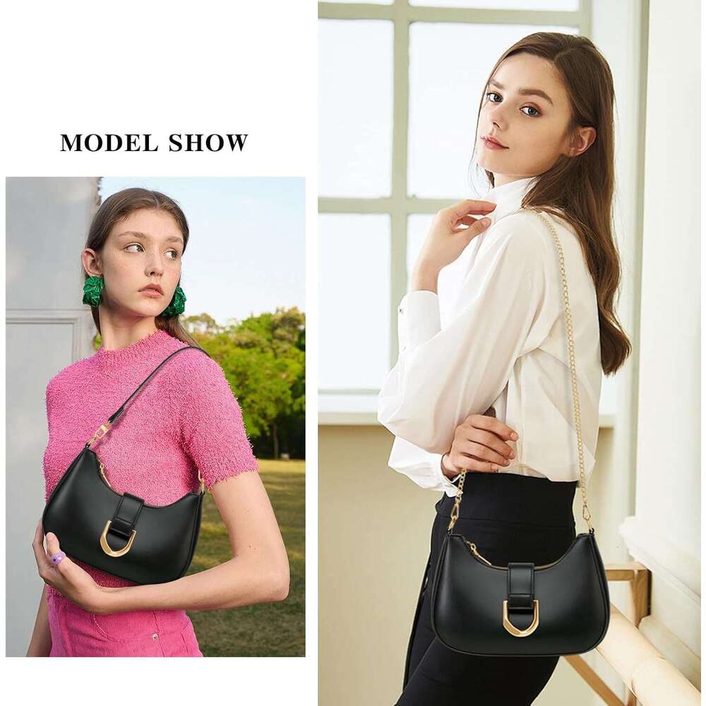 Shoulder Crescent Bag Small Purses For Women Trendy Vegan Leather Purse With Removable Strap