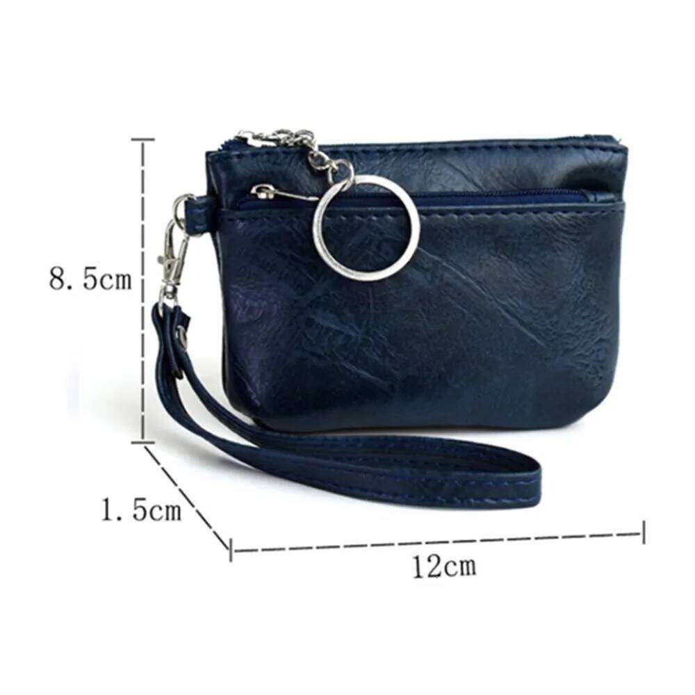 Women Men Kids Wallet Lady Double Zipper Purse Pu Leather Multifunctional Coin Money Credit Card Key Ring Keychain Handbags Y260206