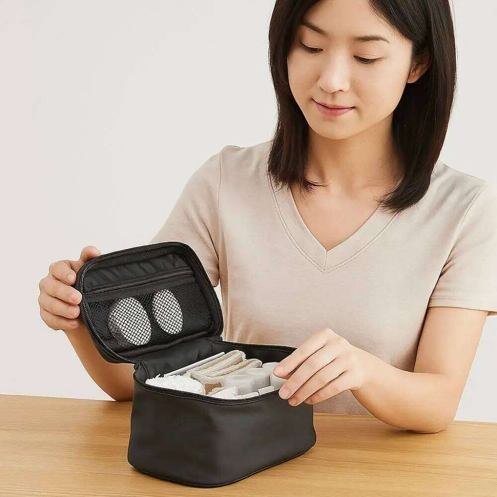 Japanese Style Women's Makeup Handheld Large Capacity Washing Storage Handbag Double Zipper Men's Toiletry Bag Y260206