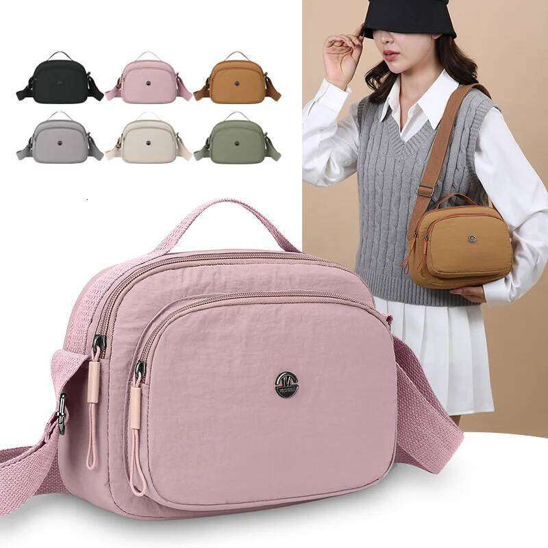 Women's Messenger Large Capacity Crossbody Shoulder Bag Durable Waterproof Handbag for Work Travel School Black XJ260129