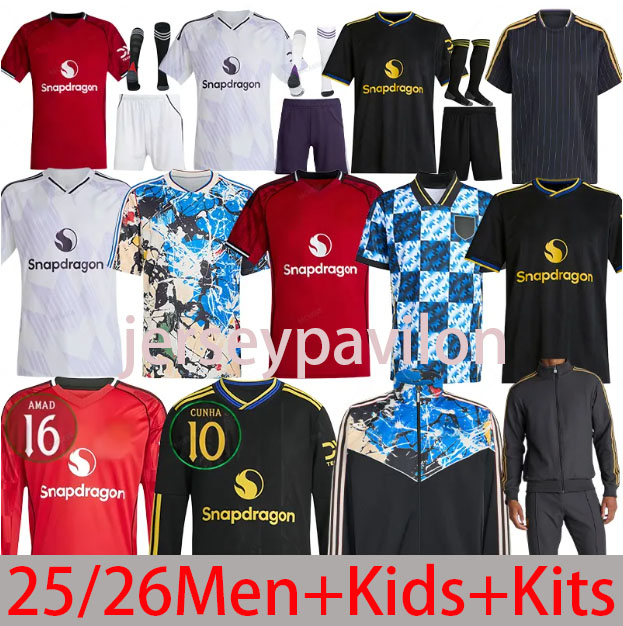 4XL 5XL 2026 27 Soccer Jerseys Manchester GARNACHO MARTINEZ HOJLUND CASEMIRO football shirt men kids kits B. FERNANDES MAINOO ZIRKZEE AMAD YORO Training United