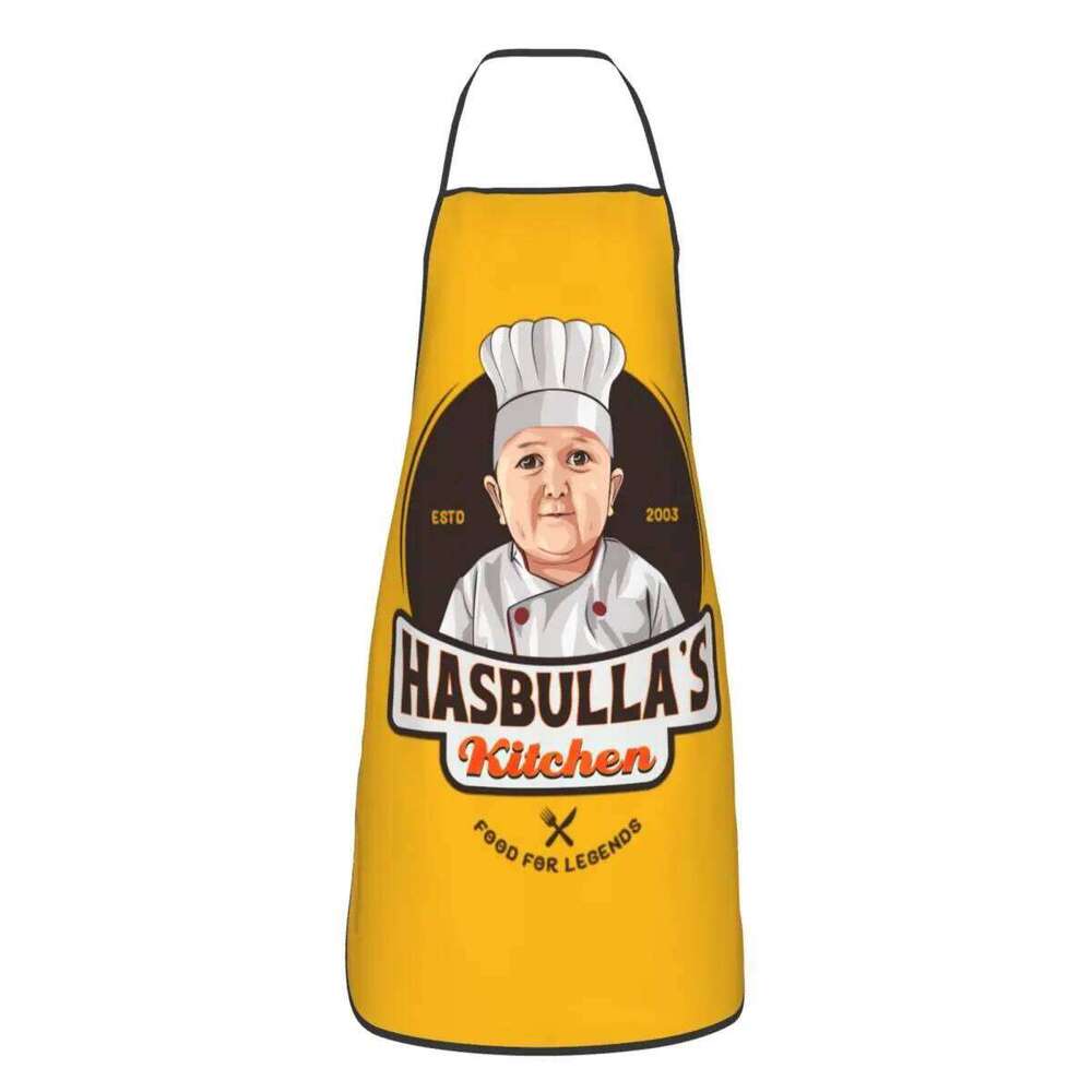 Funny Hasbulla Kitchen Aprons For Women Oxford Fabric Cleaning Pinafore Home Cooking Accessories Apron S260205