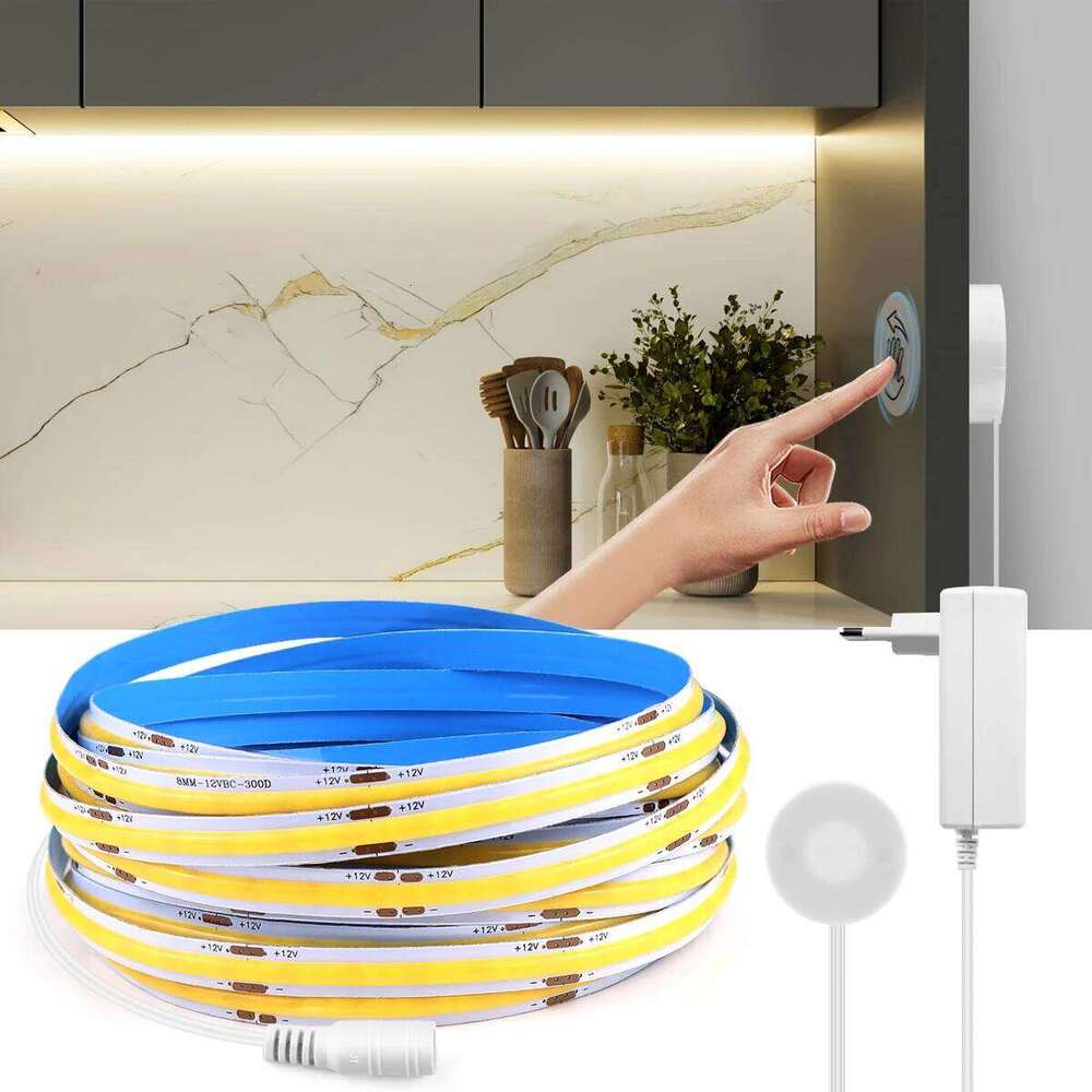 Penetrable Wood Hand Sweep Touch Sensor Dimmable COB Light LED Cabinet Kitchen Lamp Home Closet Backlight Wardrobe Lighting Z260206