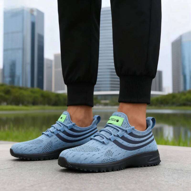 Mesh Running Shoes Comfortable Breathable Vulcanized Lightweight Non Slip Flat Designer Sneakers Casual Outdoor Men's Shoe