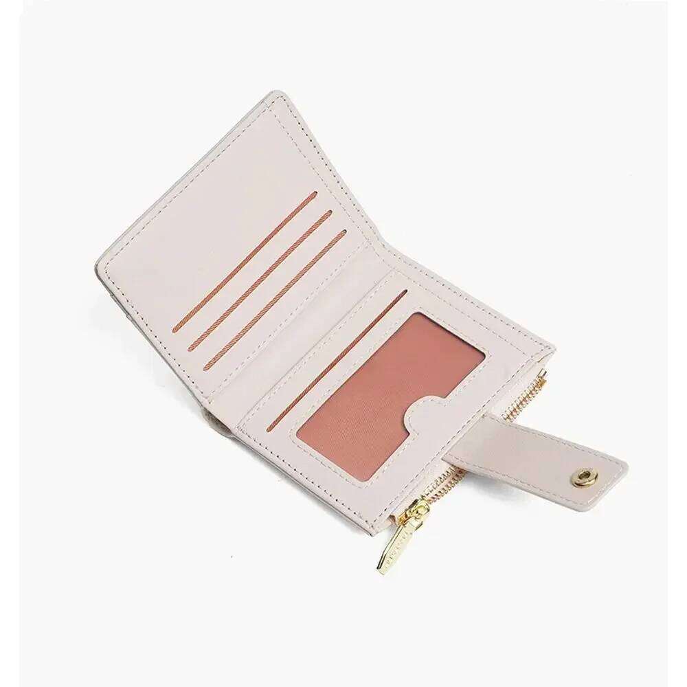 Women Ladies Plain Holder Cute Wallet with Card Slot Leather Purses Portable Coin Purse Large Capacity Money Bag Y260206