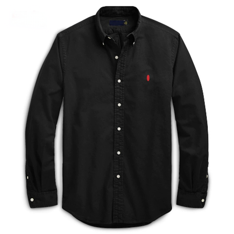 Luxury Men's Shirt Long Sleeve Embroidery Button Down Social Business Tshirts Solid Color Tops Blouse For Men Casual Daily Wear T260902 - view 5