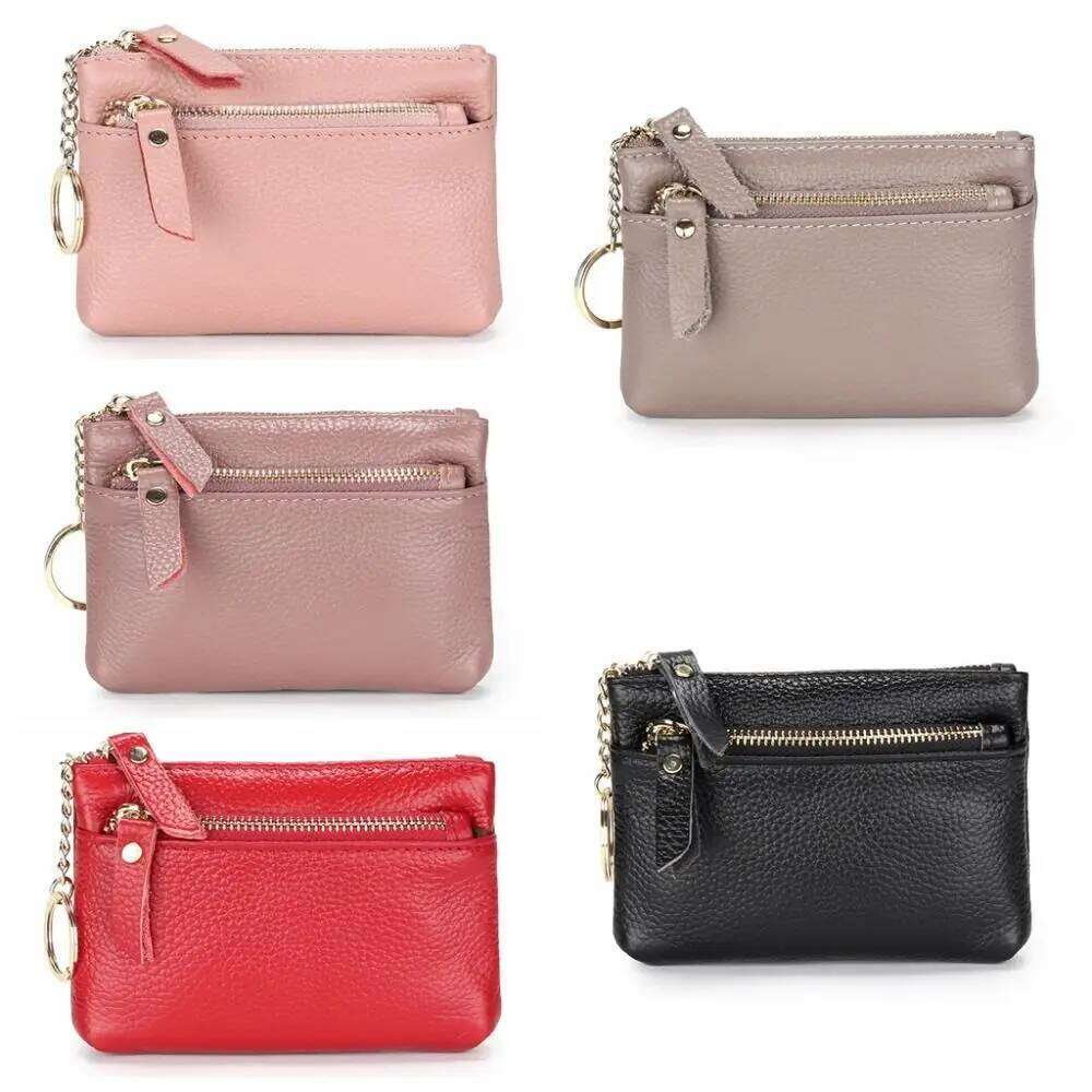 Multi Card Slots Women Short Wallet Hand Clutch Zipper Small Cowhide Wallets Multifunctional Solid Color Pu Coin Purse Party Y260206