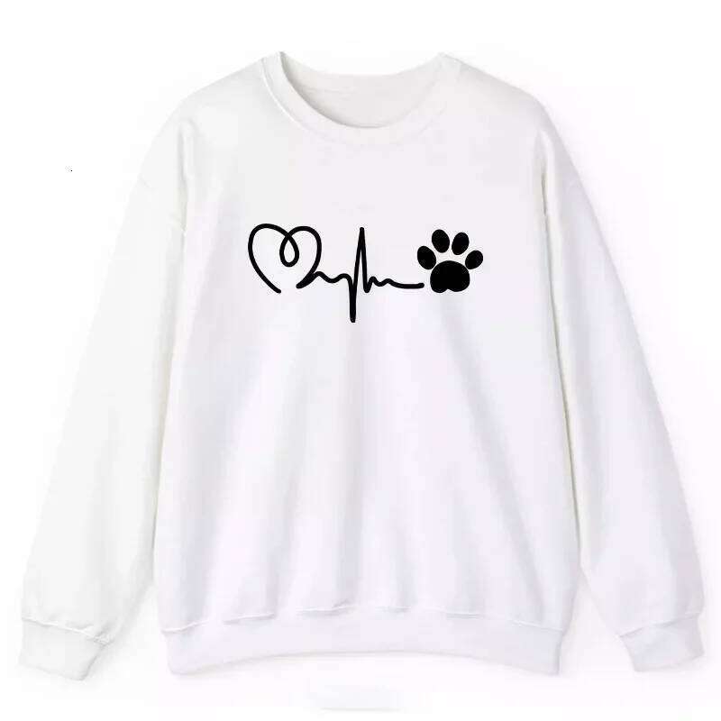 Mardi Hefxessdr Womens Sweatshirts Cute Print O Neck Tops Casual Daily Outdoors Sports Jogging Pullover Korea Style Long Sleeves Woman Clothing