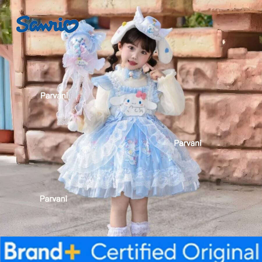 Sanrio Cinnamoroll Winter Princess Dress for Girls Baby Lolita birthday gift puffy Children's cute and sweet cartoon dress H260206 - view 7
