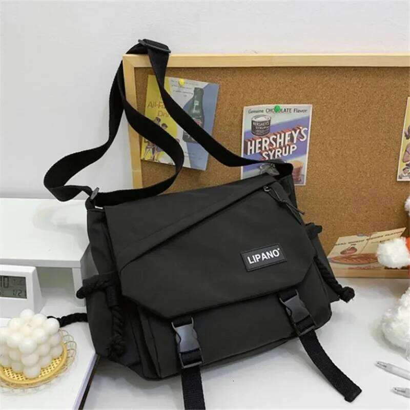 Youth Fashion Nylon Crossbody for Women Handbags Shoulder Large Capacity Solid Canvas Messenger Bag Girls School Bags XJ260129