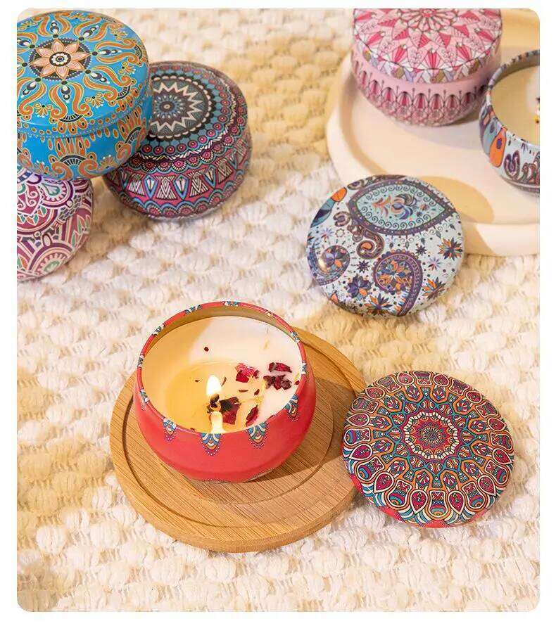 Scented candles household bedroom incense to help sleep soybean candle fragrance ornament wedding gift S260205