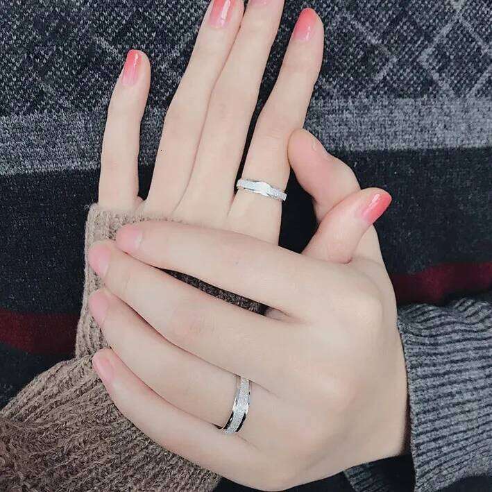 High quality Fashion Simple Scrub Stainless Steel lovers 's Rings 4 mm 6mm Widthsilver Color wedding ring jewelry W260206