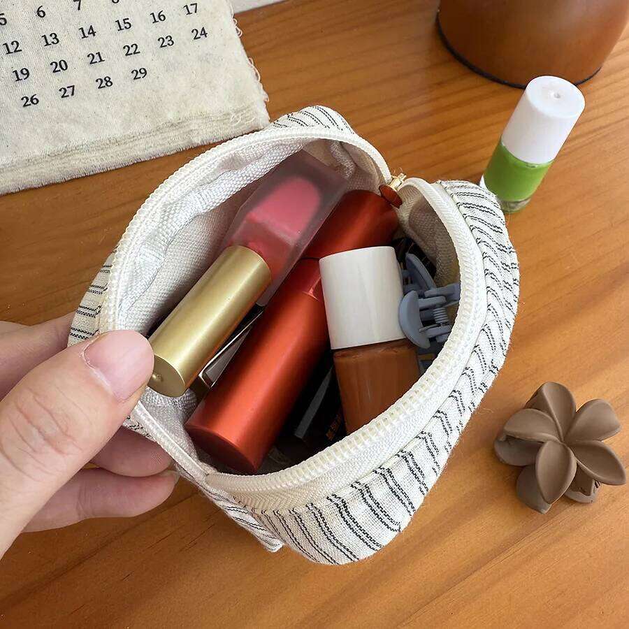 Makeup Korean Version Student Toiletry Large Capacity Portable Lipstick Cosmetics Storage Bag Y260206