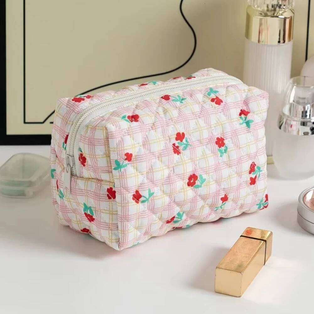 Floral Printed Lipstick Storage Women's Cosmetic Bag Beauty Case Travel Makeup Pouch Toiletry Organizer Y260206
