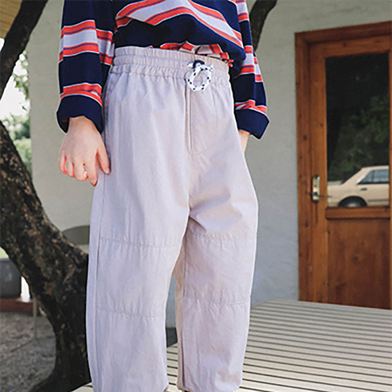 Kids Pants Kids Mountain Style Small Logo Cuffed Pants Elastic Waist Quick-Dry Outdoor Casual Trousers for Boys & Girls 26AG3184